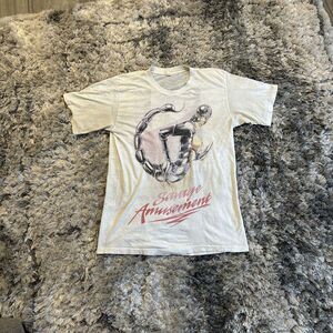 Vintage 80's Men's Scorpions Savage Amusement Band T-Shirt Handtex See Through